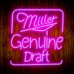 miller genuine draft neon sign purple