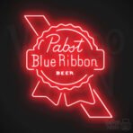 pabst blue ribbon neon sign red