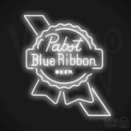 pabst blue ribbon neon sign white