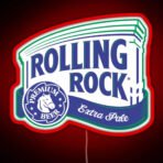 rolling rock neon sign red