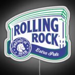 rolling rock neon sign white