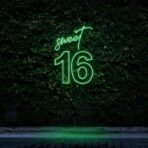 sweet 16 neon sign green