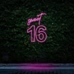 sweet 16 neon sign pink