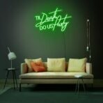 til death do us party neon sign green