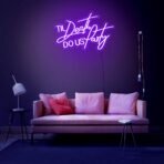 til death do us party neon sign purple