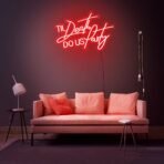 til death do us party neon sign red