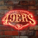 49ers neon sign orange