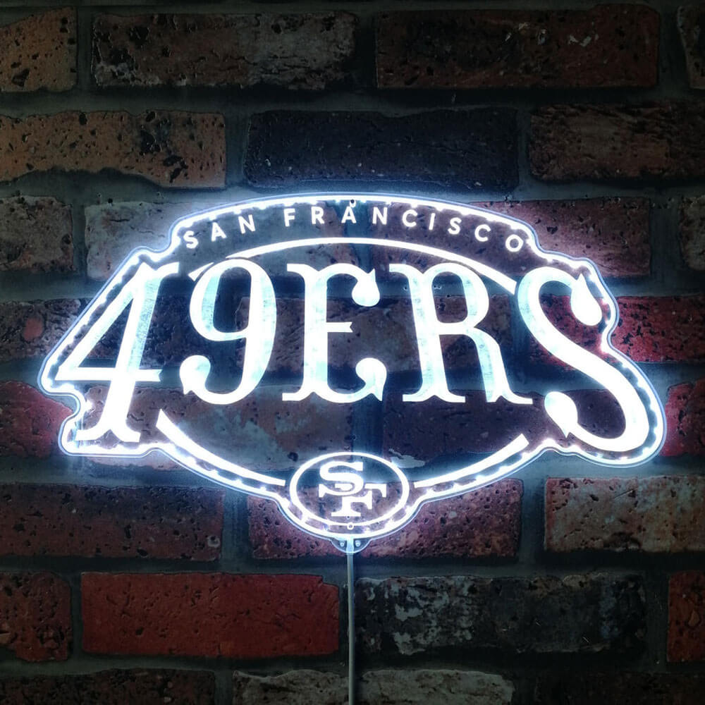 49ers neon sign white