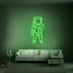 astronaut neon sign green