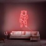 astronaut neon sign red