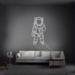 astronaut neon sign white