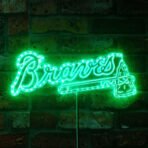 atlanta braves neon sign green