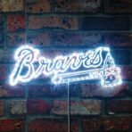 atlanta braves neon sign white