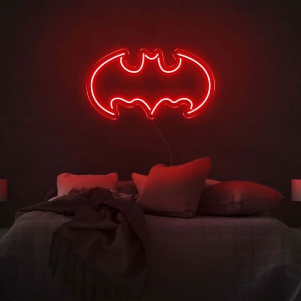 batman neon sign red