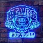 chicago bears neon sign blue