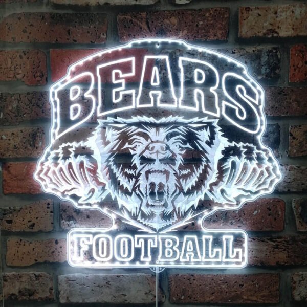 chicago bears neon sign white