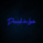 drunk in love neon sign blue