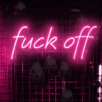 fuck off neon sign pink