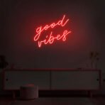 good vibes neon sign red