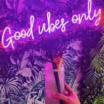 good vibes only neon sign