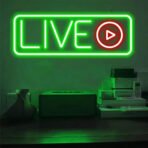 live neon sign green