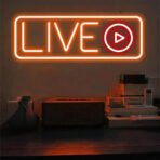 live neon sign orange