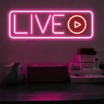 live neon sign pink