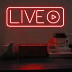 live neon sign red