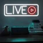 live neon sign white