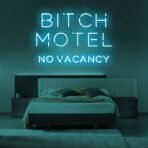 no vacancy neon sign light blue