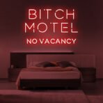 no vacancy neon sign red