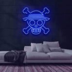 one piece neon sign blue