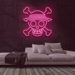 one piece neon sign pink