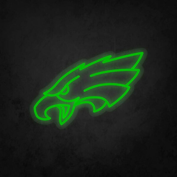 philadelphia eagles neon sign green