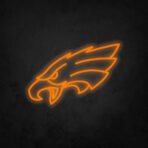 philadelphia eagles neon sign orange