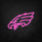 philadelphia eagles neon sign pink