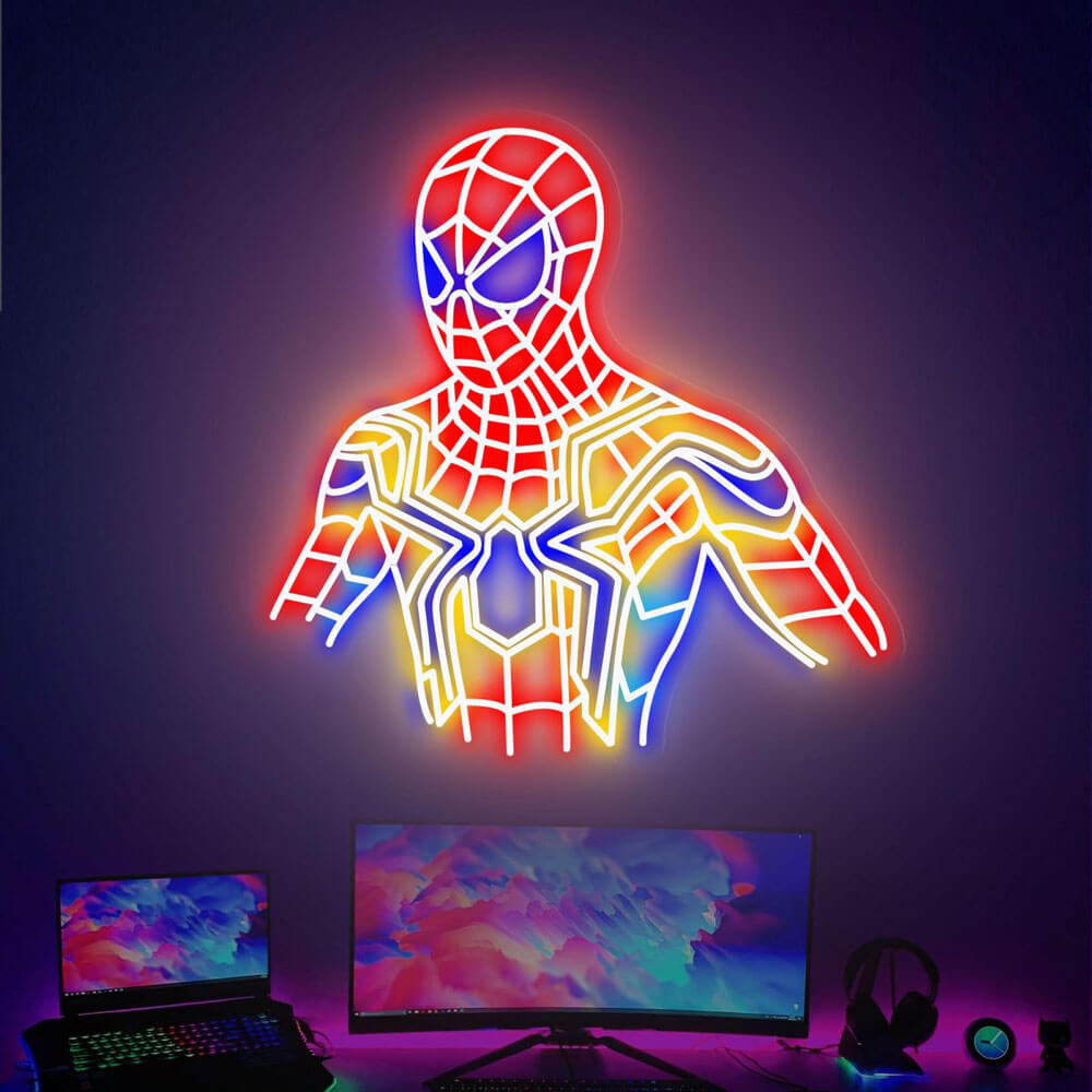 spiderman neon sign design 2
