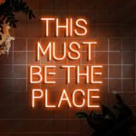 this must be the place neon sign orange