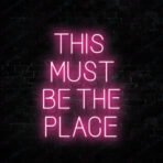 this must be the place neon sign pink