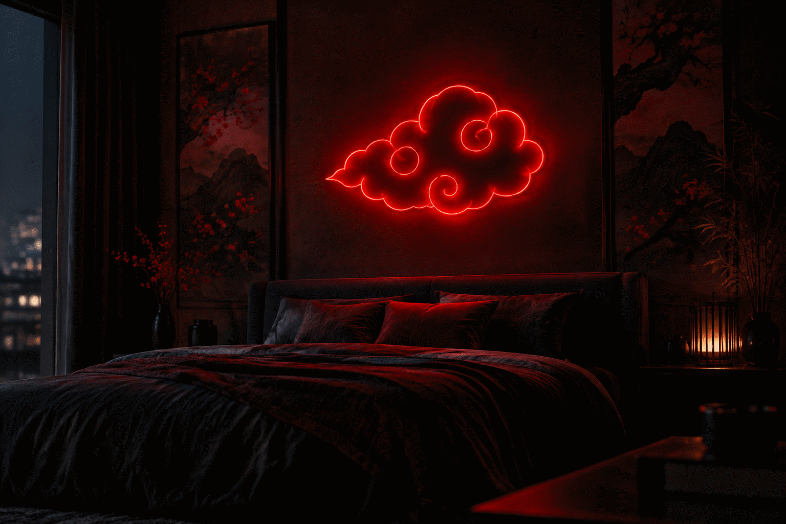 Akatsuki Neon Sign — visual for the section “The Villain Wall's Logic”: dark scene, glowing neon focal point, shallow depth of field