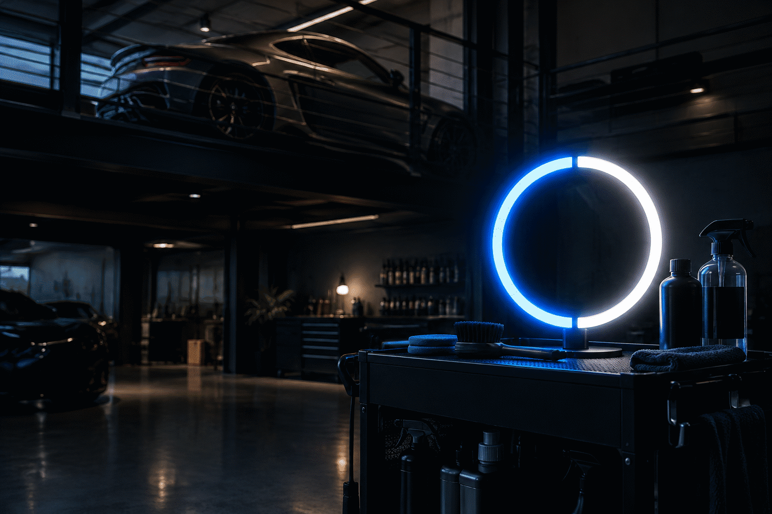 BMW Neon Signs — visual for the section “The BMW Wall's Habitats”: dark scene, glowing neon focal point, shallow depth of field