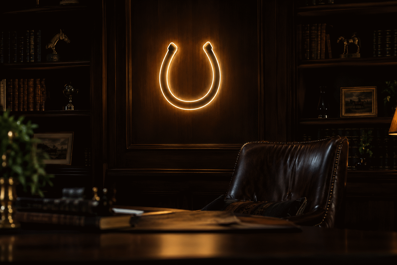 Bugatti Neon Signs — visual for the section “The Build: The Aristocrat's Playbook”: dark scene, glowing neon focal point, shallow depth of field