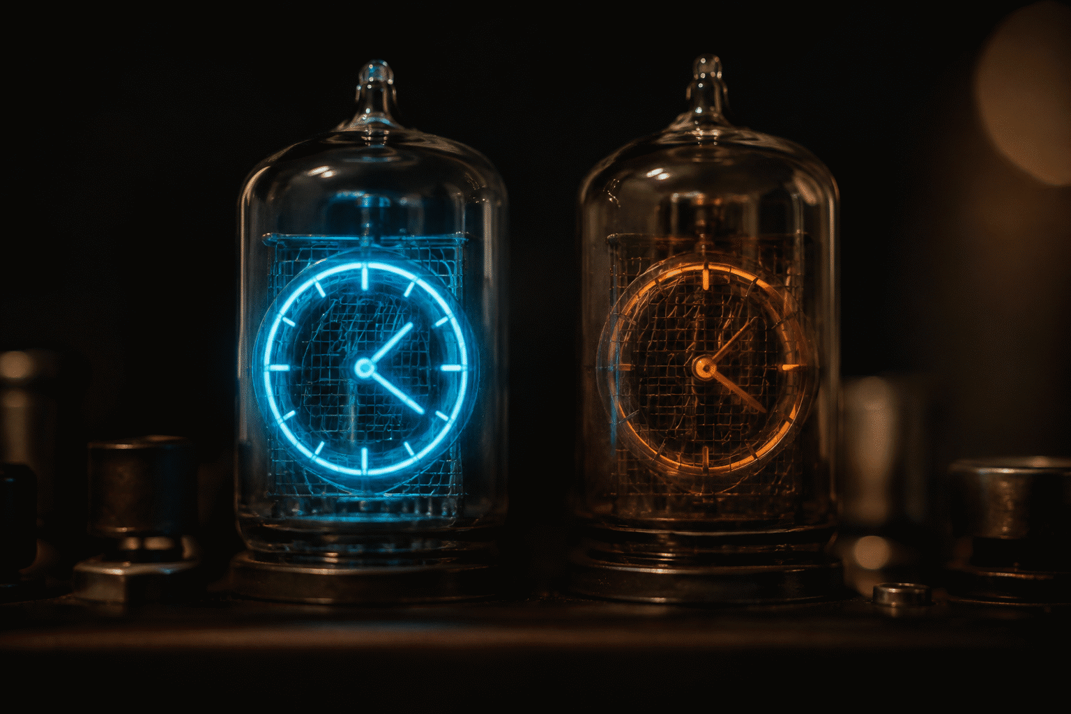 How Long Do Neon Signs Last — visual for the section “LED vs. Glass: Two Different Aging Clocks”: dark scene, glowing neon focal point, shallow depth of field