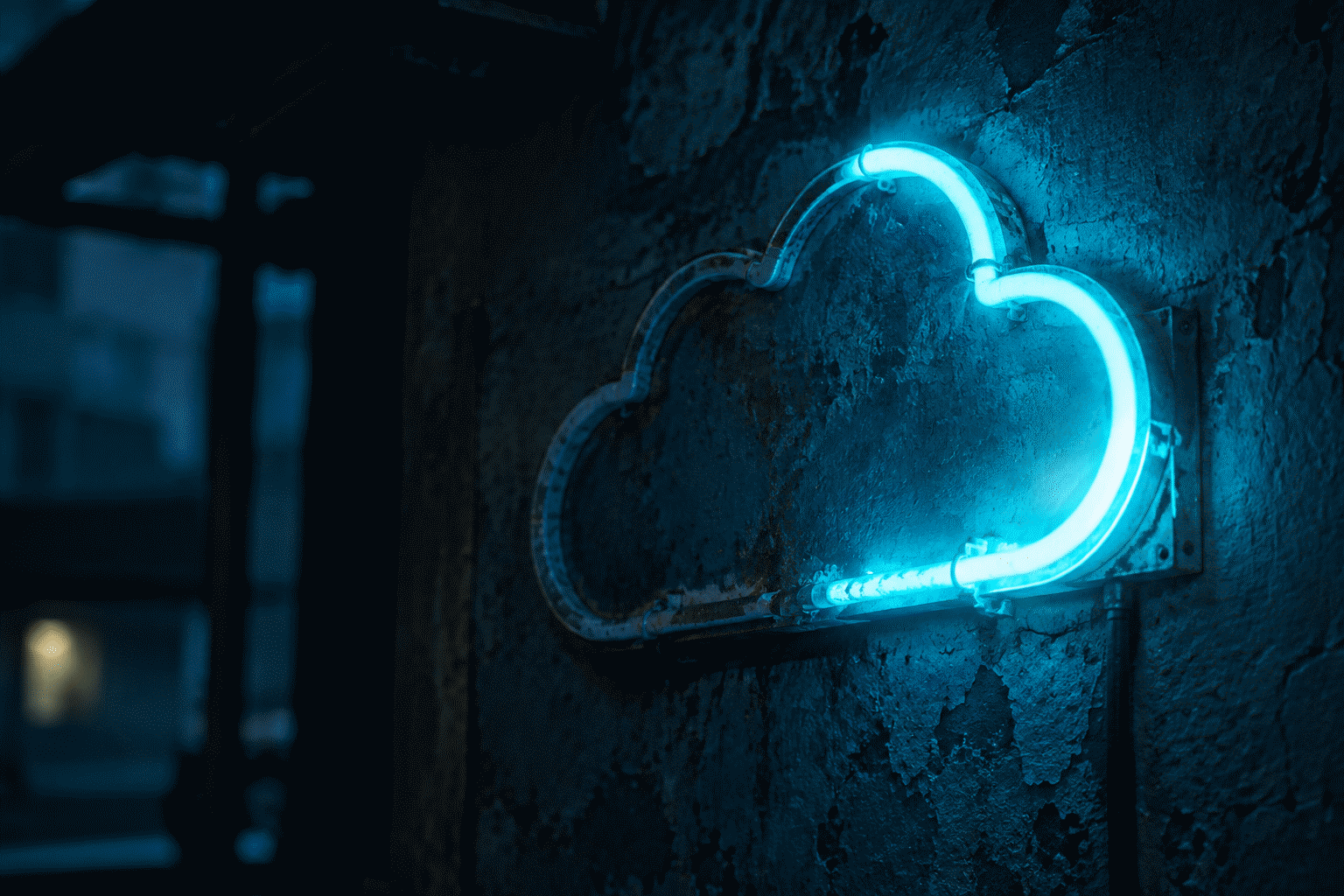 How Long Do Neon Signs Last — visual for the section “Signs Your Neon Sign Is Aging”: dark scene, glowing neon focal point, shallow depth of field