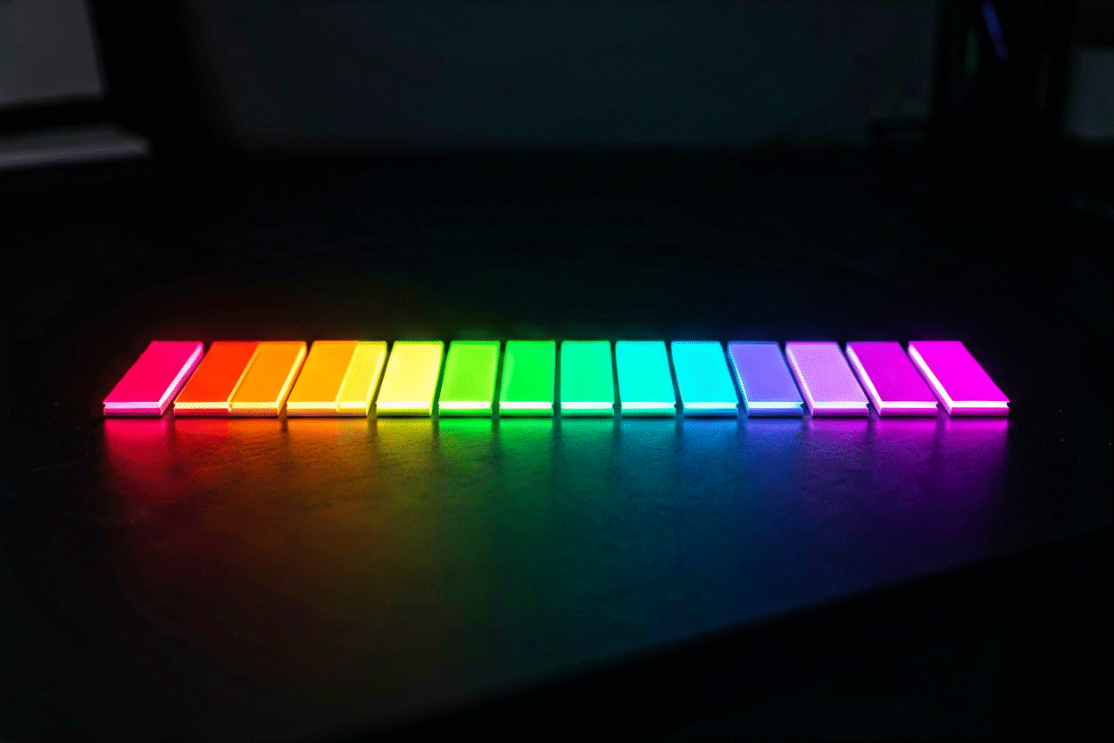 How to Design a Neon Sign — visual for the section “Step 3: The Glow (Color as Function)”: dark scene, glowing neon focal point, shallow depth of field