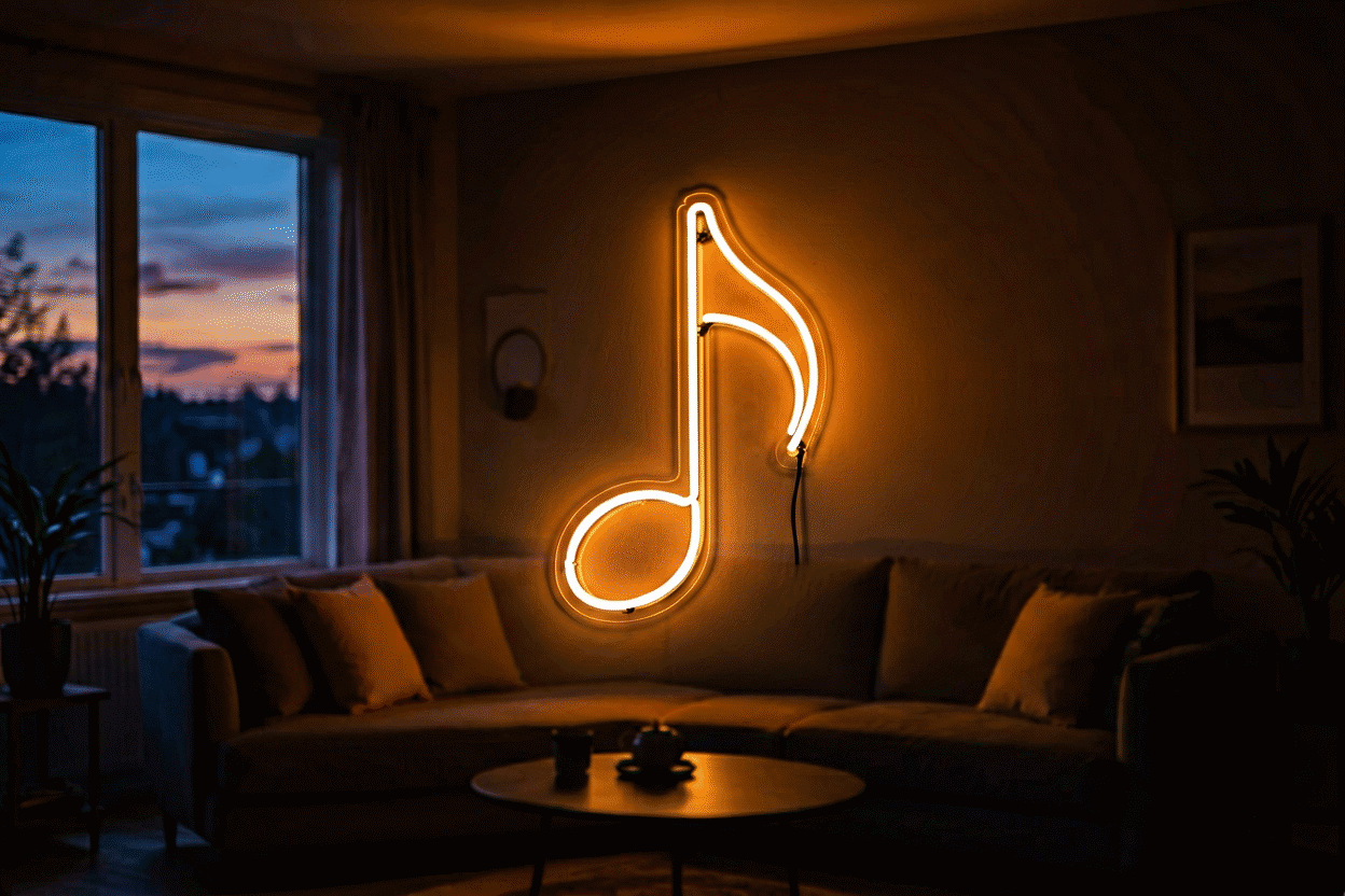 How to Dim a Neon Sign — visual for the section “Settings Worth Stealing”: dark scene, glowing neon focal point, shallow depth of field