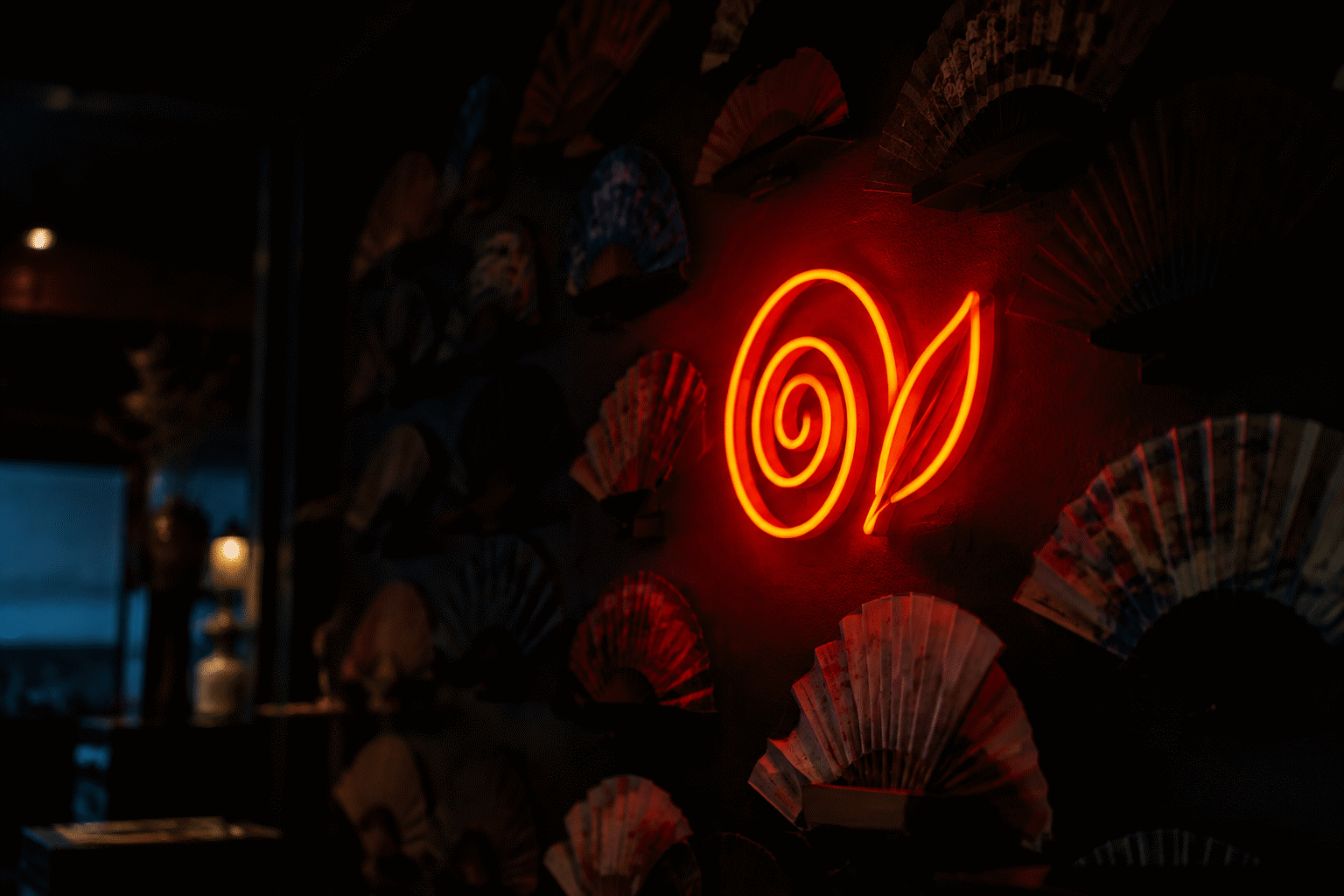 Naruto Neon Sign — visual for the section “The Fandom's Wall: Deep Versus Display”: dark scene, glowing neon focal point, shallow depth of field