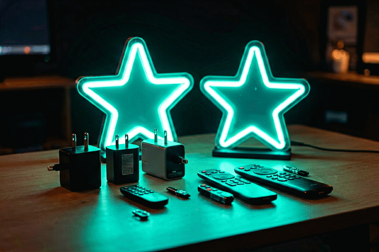 Neon Sign Accessories — visual for the section “Category 3: Power Accessories”: dark scene, glowing neon focal point, shallow depth of field