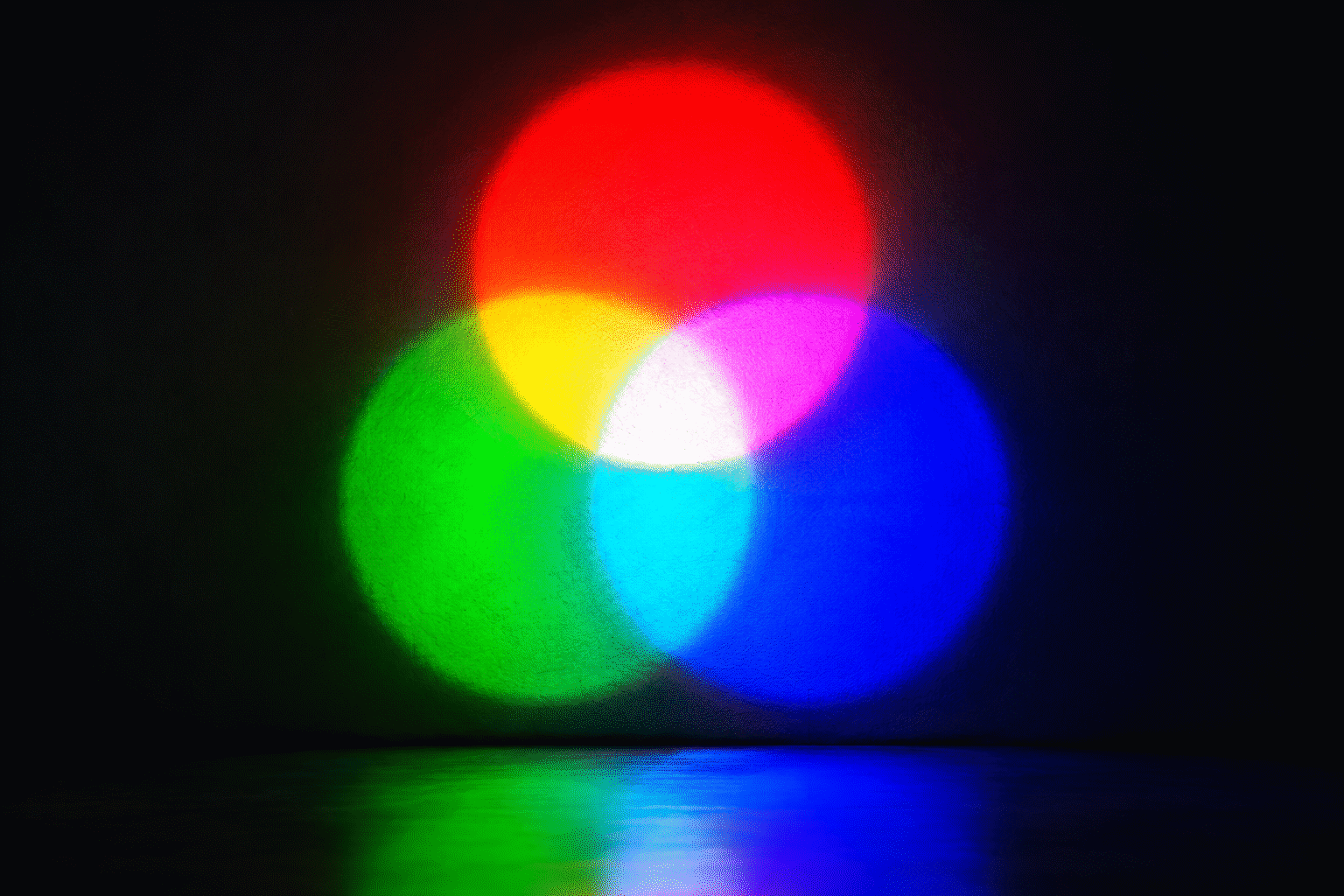Neon Color Meanings — visual for the section “When Colors Combine”: dark scene, glowing neon focal point, shallow depth of field
