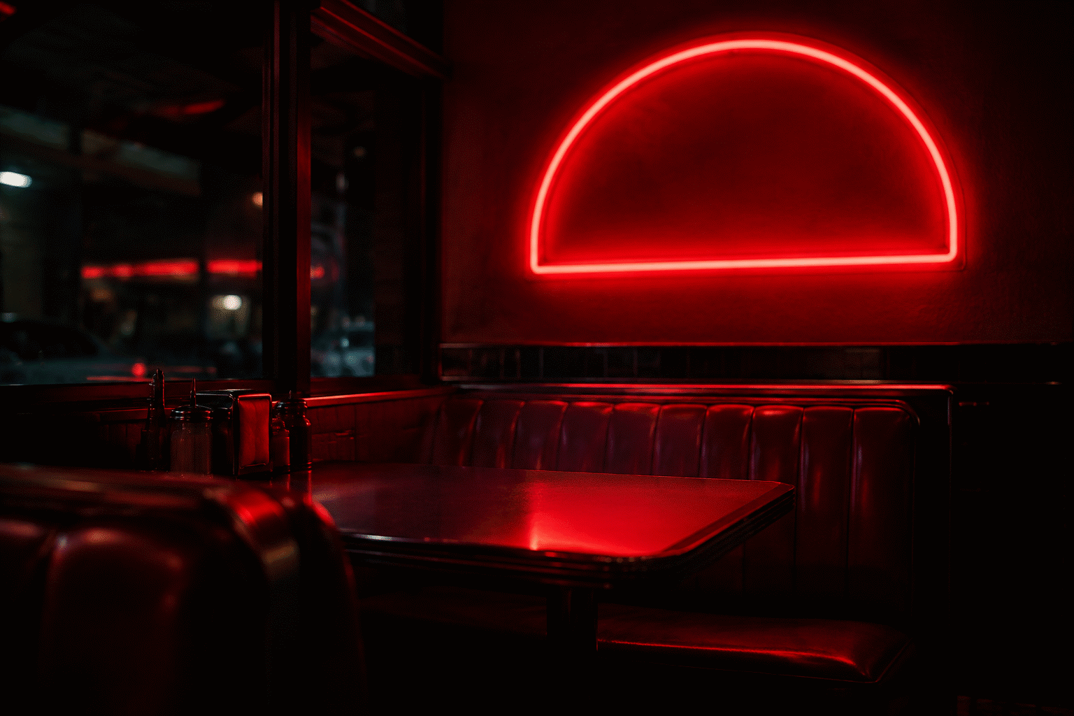 Neon Color Psychology — visual for the section “Mechanism 3: Conditioned Meaning (The Century of Signs)”: dark scene, glowing neon focal point, shallow depth of field
